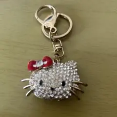 ハローキティ キーホルダー クリスタル装飾