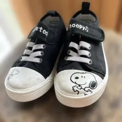 Snoopy キッズ スニーカー ブラックのサムネイル