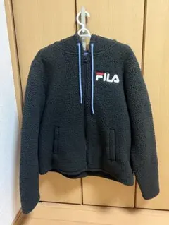 FILA ブラック フリースジャケット