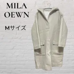 Mila Owen ロングコート アイボリー フード付き レディース 秋冬