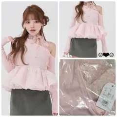 Darich♡レースタイワンショルトップス♡ピンク 新品 Darich レースタイワンショルトップス ピンク - メルカリ