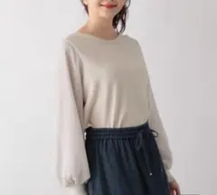 グローバルワークスッキレイ袖布帛プルオーバー