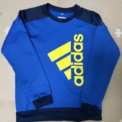adidas 青 トレーナー ロゴ入り160㎝