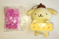 サンリオ ポムポムプリン マスコットキーホルダー まいぱちるん 文字パーツ付属