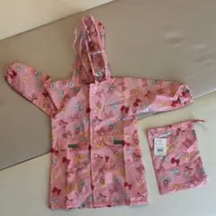ホットビスケッツ　レインコート　80-90サイズ　ピンク