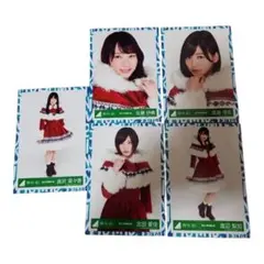 欅坂46 生写真 サンタ 渡邉理佐 渡辺梨加 志田愛佳 佐藤詩織 長沢菜々香
