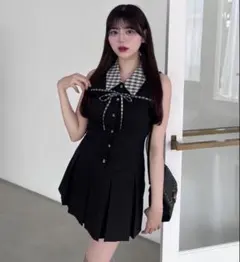 YUI企画　ノースリーブシャツミニワンピース