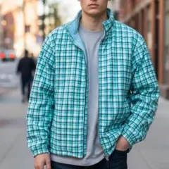 【FADED GLORY】リバーシブルチェックフリースナイロンジャケット