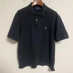 NAUTICA メンズ ポロシャツ ブラック L