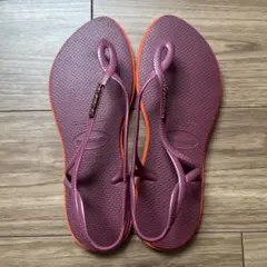Havaianas パープルオレンジ ビーチサンダル
