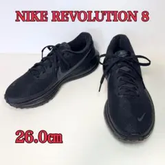 ✨極美品✨NIKE ナイキ レボリューション8 オールブラック 26のサムネイル