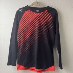 PUMA 長袖シャツ 黒/赤 140