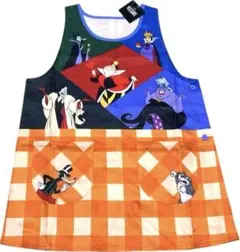 【新品】保育士キャラクターエプロンDisney ヴィランズ（オレンジ） M-Lのサムネイル