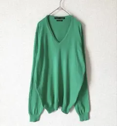 ZARA MAN BASIC Vネック ハイゲージニット コットン100%のサムネイル