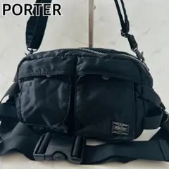 PORTER　タンカー　2way　ウエストバッグ　ショルダー　ブラック　ナイロン