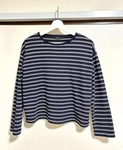 【COMME CA ISM】 ボーダーカットソー 長袖 M