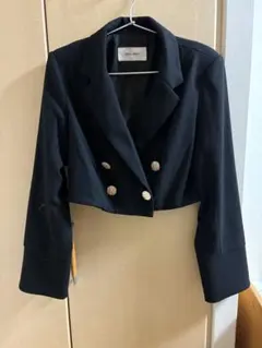 めろたむ様ROYAL PARTY 黒 ダブルブレスト クロップドジャケット