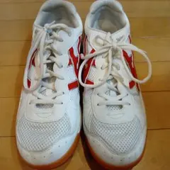 体育館用スポーツシューズ ホワイト/レッド28cm