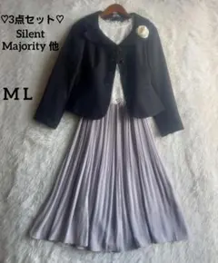 3点セレモニー ママスーツ ジャケット×ブラウス×プリーツフレアスカート 入学式