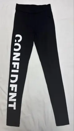 H&M DIVIDED レギンス ブラック CONFIDENTロゴ XSのサムネイル