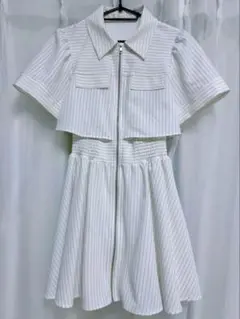 rienda リエンダ　バストフレアミニワンピース 秋服　Sサイズ