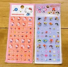 ハローキティ★パワーパフガールズ　タイルシール　ブロックシール