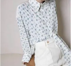 ルシェルブルー　Wallpaper Flower Print Shirt 花柄のサムネイル
