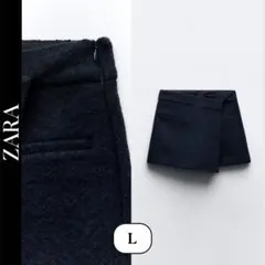 ZARA　ザラ　テクスチャー アシンメトリー スコート　L