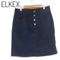 ELKEX エルケクス コーデュロイ ミニスカート ネイビー M
