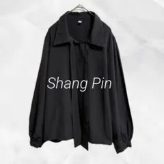a1273 Shang Pin リボンタイ付長袖シャツ　ルーズカジュアル　上品のサムネイル