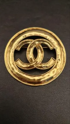 CHANEL ビンテージ ブローチ マトラッセ ココマーク ゴールド - メルカリ
