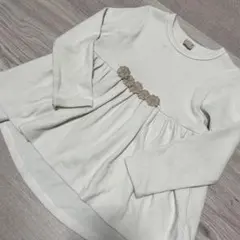 petit main 長袖カットソー 110cmホワイト