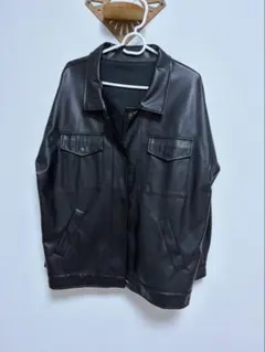 フェイクレザー ジャケット ブラックのサムネイル
