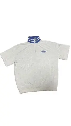 ダブルフォーカス Doublefocus グレー ハーフジップTシャツ L