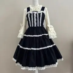 ベイビー　プチドールジャンパースカートワンピース　編み上げ　レース　BABY様 ベイビー プチドールジャンパースカートワンピース 編み上げ レース
