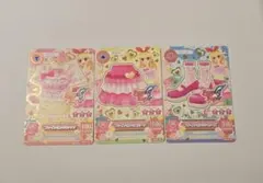 アイカツカード　Angely Sugar ファインピンクコーデ　3枚セット