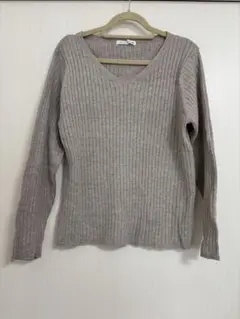 E hyphen world gallery PEACE リブニットセーター長袖