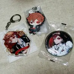 ツイステ エース 缶バッジ ラバスト キーホルダー