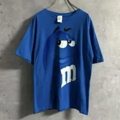 タグ付 未使用品 M&M'S ブルー Tシャツ キャラクター 大判プリントのサムネイル