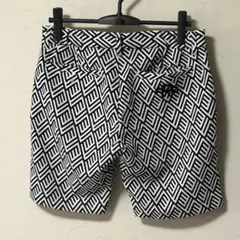 ゴルフ ハーフパンツ メンズ M 夏 スポーツ 短パン 総柄 ショートパンツ
