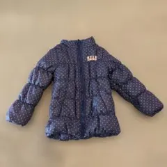 é.a.B ネイビー ドット柄 中綿コート 120