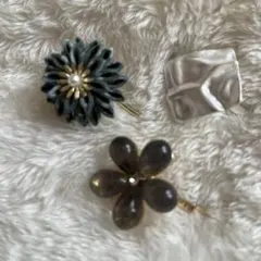 フラワーデザイン ヘアピンセット 3点