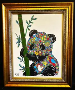 F6号】ジミー大西（ネコ）手描き作品/表裏サイン有り/油彩/絵画/高級