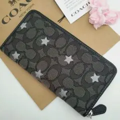COACH 長財布 新品 ブラック 新作 お札入れ 小銭入れ ユニセックス