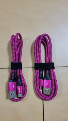 USB Type-Cケーブル 1m 2本セット ピンク