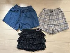 女の子　ショーパン　キュロット　150センチ３枚