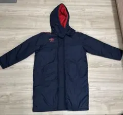umbro フード付きベンチコート ネイビー/レッド 120 - メルカリ