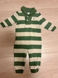 Ralph Lauren ボーダー カバーオール 9M75cm