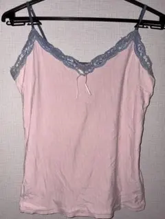 ストライプ柄キャミソール ピンク/ブルー