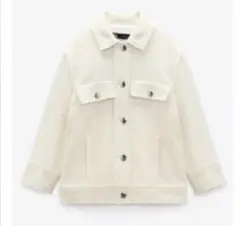 ZARA　ザラ　ダメージトリムテクスチャージャケット　Sのサムネイル